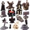19pcs Halloween Mini Figurines - Creative Miniature Skull Heads(A)